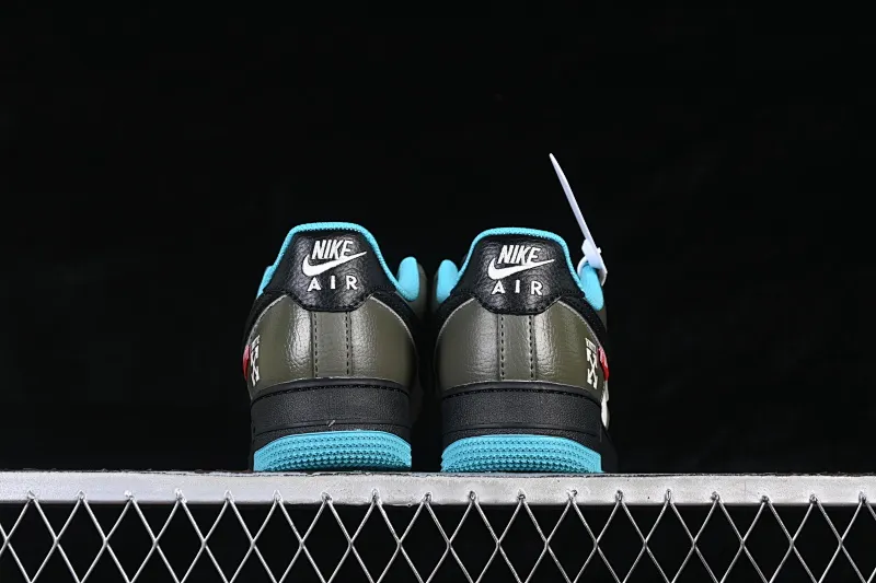 All categories Nk Air Force 1 Air Force series Nk Air Force 1 Low Air Force low-top Nike Air Force 1'07 Low joint black, green and blue Air Force low-top casual sneakers QW5836-022
